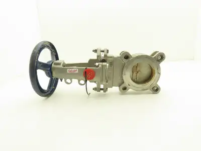 FNW 3" Stainless Knife Gate Valve Rising Stem Lug Style 150psig