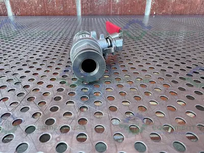 USED EDWARDS IBV16MKS STAINLESS STEEL VACUUM BALL VALVE W/ KF25 FITTING