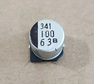 *NEW* [24] Aluminum Electrolytic Capacitor Surface Mounted 341 100 63B +Warranty