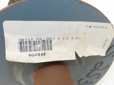 Intelligrated 27" Conveyor Grip Top Infeed Pulley 4-1/2"x 25"W 1-7/16" Shaft
