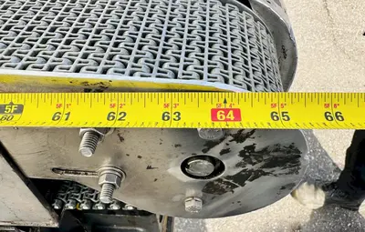 USED BURFORD SO72846 S.S. ACCUMULATION TABLE W/ 2-MOTORS