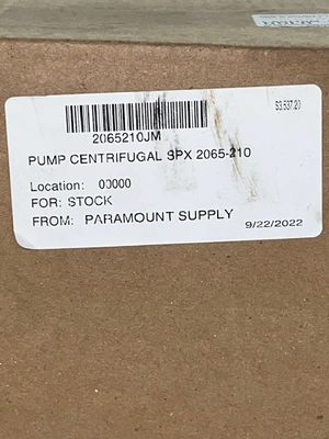 SPX Flow Centrifugal Pump Model 2065 NO MOTOR , New Storeroom Spare