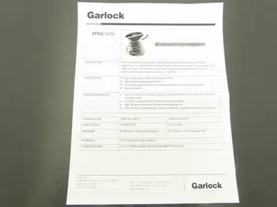 Garlock 5000 Compression Packing 4.5X6.5X1" Pump Gasket Seal
