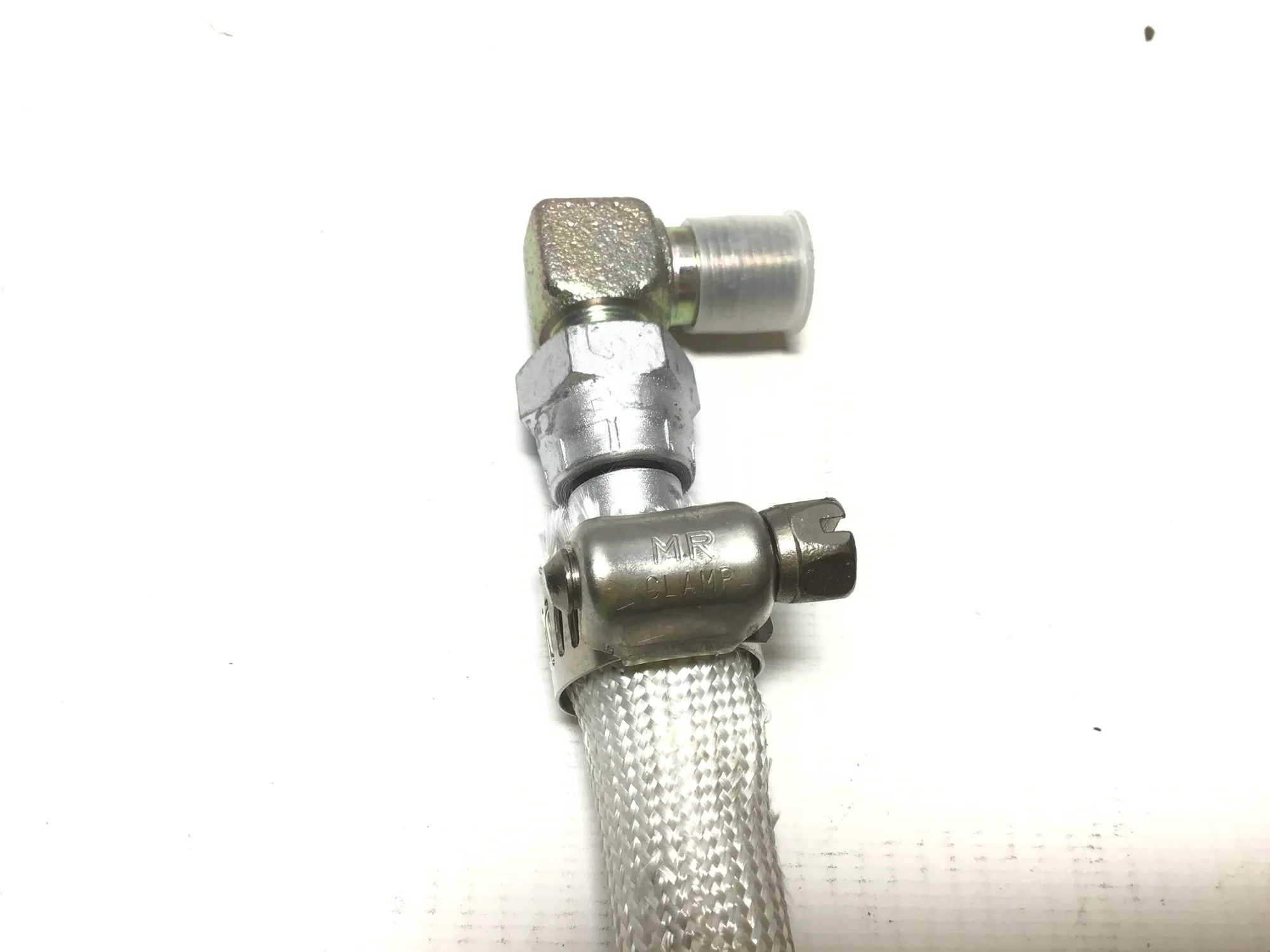 24″ White Stainless Steel Braided Hoses with HI.PW MR Clamp – Great Deal!