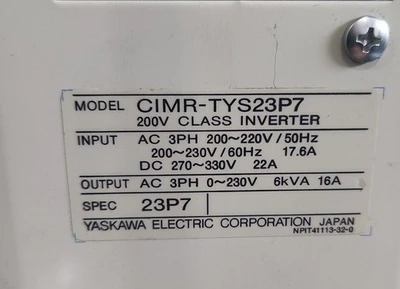 USED Yaskawa CIMR-TYS23P7