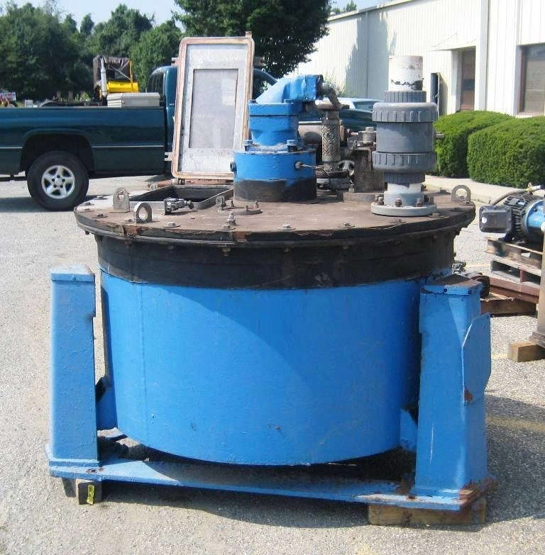 Tolhurst 48 x 20 perforate basket centrifuge, rubber-lined.