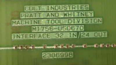 USED COLT INDUSTRIES M1756-U50670 PC INTERFACE BOARD M1756U50670