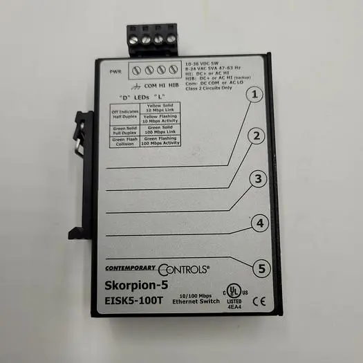 Used SKORPION SKORPION - 5 ETHERNET SWITCH EISK5-100T Network Switches | ND Industrial Surplus #1225474