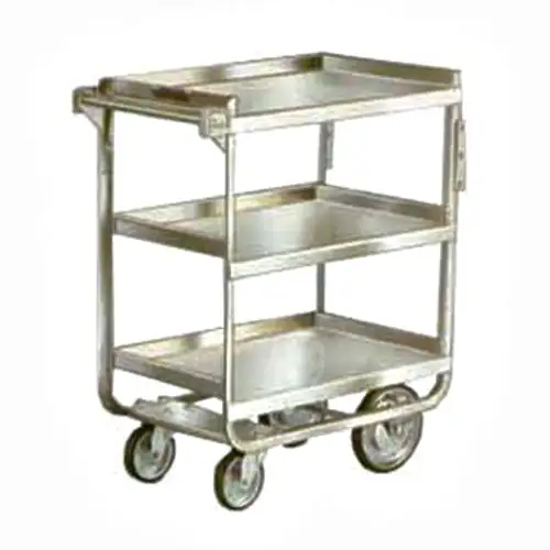 Lakeside 711 3 Level Stainless Utility Cart w/ 700 lb Capacity, Raised Ledges