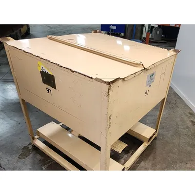 Used 30 Cu/Ft Mild Steel Portable Material Storage Bin Stackable Flo-Thru Hopper