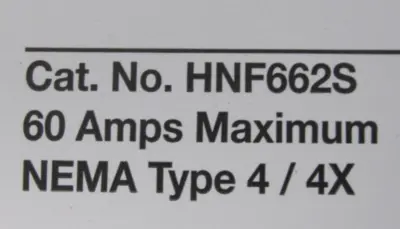 NEW SIEMENS HNF662S SAFETY SWITCH 60A