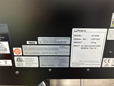 Used ROLAND "VG-540I" Large Format Printers Texas US | MachineryMax #1488255
