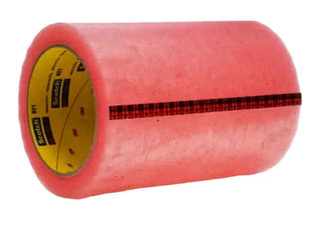 3M Scotch 6" x 72 yd Premium Label Protection Tape 821 Pink, 2.5 mil
