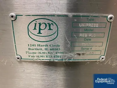 USED Manesty Manesty IPR Tablet Press, Model Unipress, 34 Station
