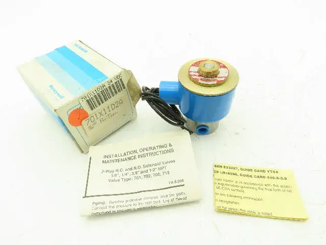 Honeywell Skinner 701X11D2A Solenoid Valve 2-Way NC 24VDC 50 PSI 1/4" NPT
