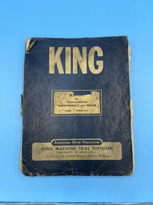 KING 42 Machine Manuals | T.R. Wigglesworth Machinery Co. (1)
