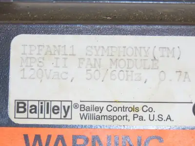 Bailey Controls IPFAN11 MPS II Fan Module 120VAC 50/60Hz Symphony