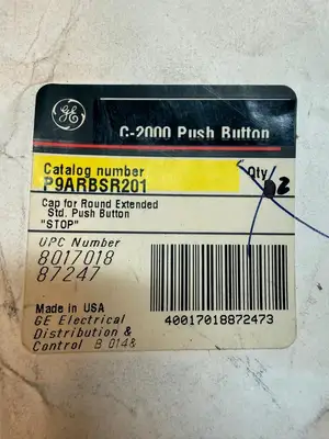 Ge P9ARBSR201 C-2000 Caps for Stop Push Button - Lot of 2 Und (7.3.2)