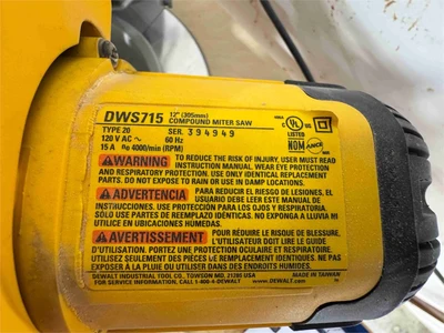 Used DEWALT DWS715 Cross Cut Saws Texas US | MachineryMax #1249217