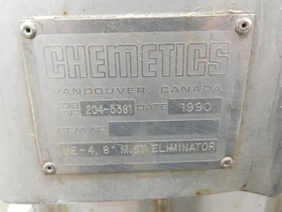 Used Chemetics ME-4 Mist Collectors Ohio US | Equipment Recovery Corp. #1331214