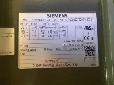 Used 2022 SIEMENS 1PH81841DD231CA1Z Motors (misc) Ohio US | HGR 24 #1345747