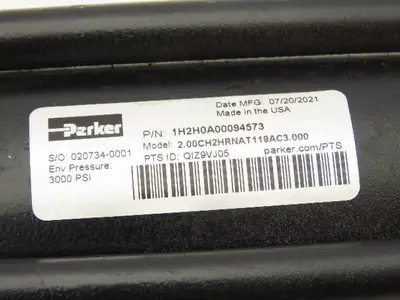 Parker 2.00CH2HRNAT119AC3.000 Hydraulic Cylinder 2" Bore x 3" Stroke 3000PSI
