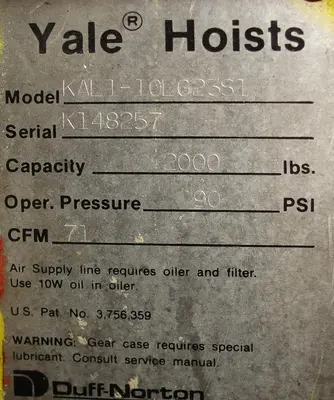 USED YALE KAL1-10LG23S1