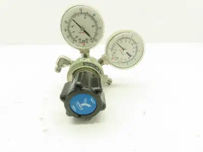 Veriflo IR400S Stainless Pressure Regulator Gas/Oxygen Dual Gauge 100 PSI