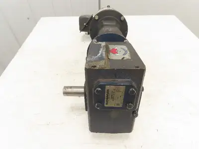 Grove Gear 60:1 Double Reduction Gearmotor 14 RPM Output RH 2Hp 460V 3PH 56C