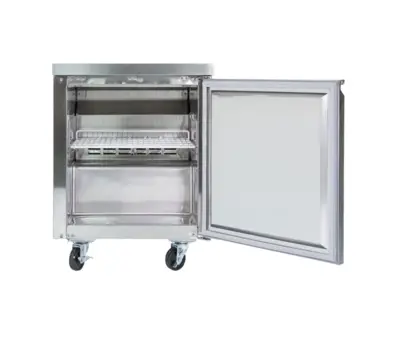 Magic Chef COMMERCIAL 6 CU. FT. SINGLE DOOR UNDER COUNTER REFRIGERATOR IN STAINLESS STEEL