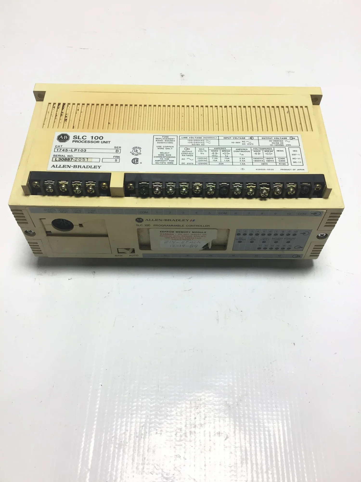 USED ALLEN-BRADLEY 1745-LP103