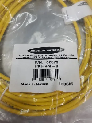BANNER PKG 4M-9 (02879) CONNECTOR QUICK DISCONNECT CABLE FEMALE. 5A-12/4
