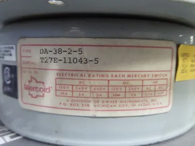 Mercoid Control DA-38-2-5 Temperature Control Switch New NIB