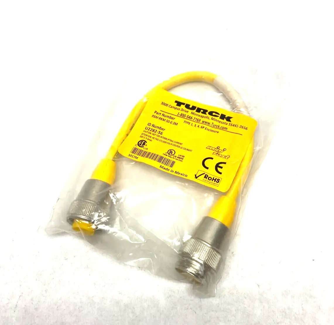 NEW TURCK MINIFAST DOUBLE ENDED CONNECTION CORDSET