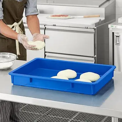 Baker's Mark 18" x 26"  White - Red - Green - Blue - Yellow - Blue  Heavy-Duty Polypropylene Dough Proofing Box