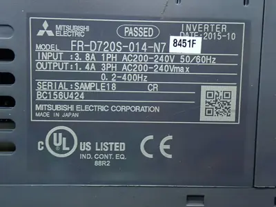 Used MITSUBISHI FRD720S014N7 Variable Speed Drives Ohio US | HGR 24 #802988