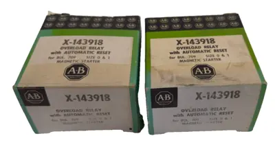 LOT OF 2 ALLEN BRADLEY X-143918 OVERLOAD RELAY X143918 NEW, SURPLUS
