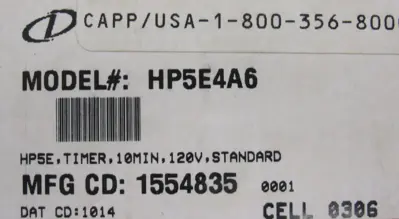 NEW DANAHER HP5E4A6 TIMER 10 MINUTE