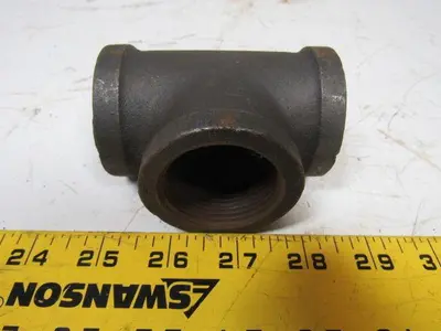 1-1/4" Malleable Iron Tee Fitting Black Pipe Steel Lot of 20