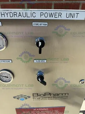 USED BIOPHARM HYDRAULIC POWER UNIT W/ INTERFACE DEVICES P SERIES PUMP