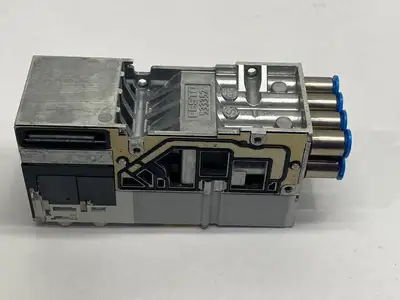 VMPA1-FB-AP-4-1 , VMPA1-FB-EMS-8, VMPA1-M1H-G-PI | Festo VMPA1-FB-AP-4-1 Sub Base w/ VMPA1-FB-EMS-8 Module VMPA1-M1H-G-PI Solenoid - Used