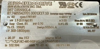 Used _UNKNOWN_ _UNKNOWN_ Gearmotors West Virginia US | Cooper Industries #1409517