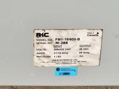 USED RIC ELECTRONICS FM1-18/600-B