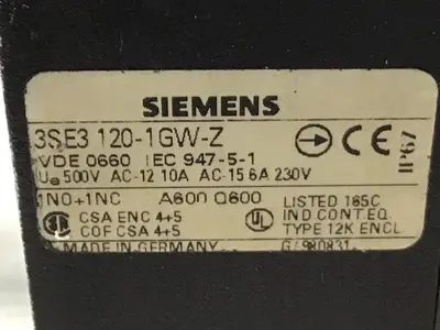 USED SIEMENS 3SE3 120-1GW-Z