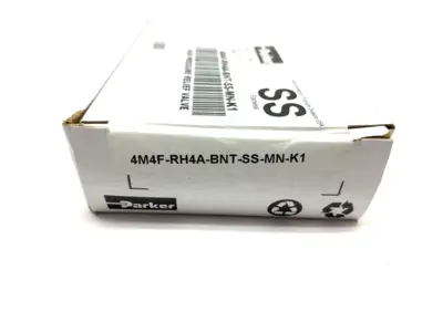 NEW PARKER HIGH PRESSURE RELIEF VALVE, MANUAL OVERRIDE, ANGLED