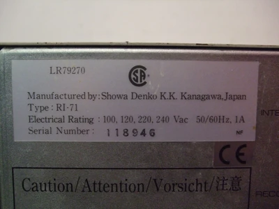 USED PERKIN ELMER RI-71