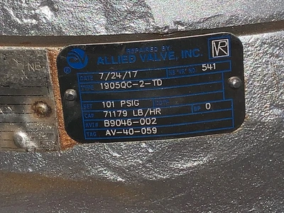 6" Consolidated Safety Relief Valve