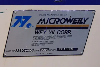2004 MICROWEILY TY-1630S LATHES, ENGINE_See also other Lathe Categories | Prime Machinery (17)
