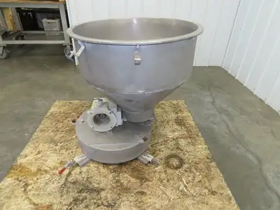 K Tron Twin Screw Feeder Unit Load Cell 20 Gallon Aluminum Hopper