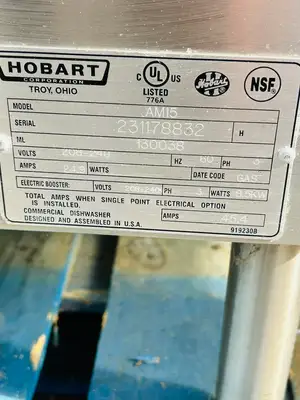 Hobart AM15 Door Type Commercial Dishwasher Fully Refurbished Tested & Working